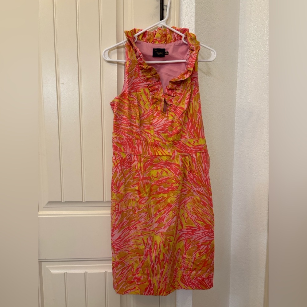 Just Taylor‎ Womens Dress Size 10 Sleeveless Ruffle Neck Summer Floral